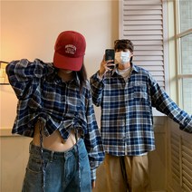와이케이하우스 남성 캐주얼 셔츠 베이직 긴팔 심플 셔츠 체크 긴팔 셔츠