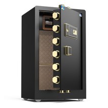 디지털금고 소형 가정용 지문인식금고 돈통 캐쉬박스, 80B 골드색 비밀번호