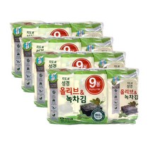 지도표 성경김 올리브녹차 식탁김 4g (9봉 x 4개)