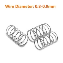 304 스테인레스 스틸 압축 스프링 리턴 와이어 직경 0.8 0.9mm 외경 5 18mm 10 개, [02] 0.9mm, [03] 7mm, [01] 10mm, 10mm