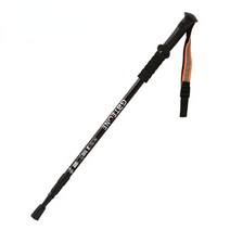 Adjustable Walking Stick 3 Section Stable AntiSkid Crutch Old Man Hiking Cane Mountaineering cane, Black
