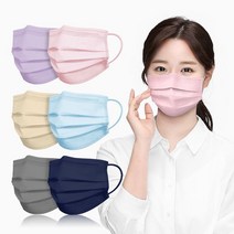 다샵 국산 아르떼 스타일 라이트핏 컬러 마스크 90매, 네이비