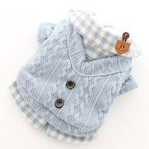 강아지옷 아기자기 레이스 꽈배기 니트 나시 가을 겨울 2 COLOR S-XL, 브라운
