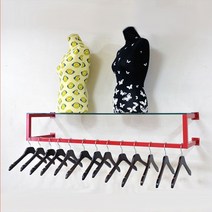 [주문품]각ㄷ자 벽면 벽행거 25각, 동색, 가로 120cm