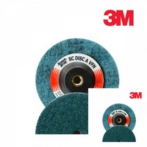3M SC디스크 100mm 부직포연마재 그라인더연마제 연삭날 3m절단석 연마날 연마제, MED 180방 적색