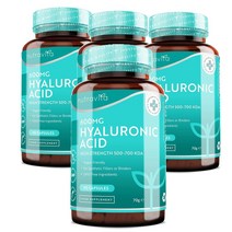 영국 뉴트라비타 Nutravita Hyaluronic Acid 히알루론산 600mg 90캡슐, 4팩