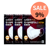 네퓨어 새부리형 KF94 컬러 끈조절 마스크 30매, 그레이 대형 30매