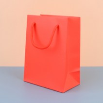 무지 종이 선물 기프트 쇼핑 포장 봉투 백 레드 소, 기본