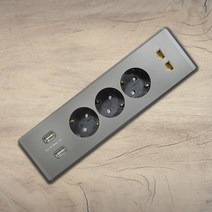 빌콘 가구 매입형 매립 USB HDMI 빌트인 콘센트 아일랜드 식탁 멀티탭 주방, 케이블 타이, B_픽스 LAN 3구/다크그레이_BBF332