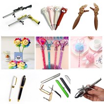 재밌는 특이한 총 헬리콥터 공룡 모양 보석 비즈 볼펜 스퀴시 젤펜 초등학생 어린이날 크리스마스 단체 선물, 인어LED펜(칼라랜덤