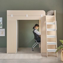 e스마트 하우스 양문수납형 벙커침대, 그레이