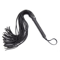 승마 박차 Genuine Leather Tassel Horse Whip With Handle Flogger Equestrian Teaching Training Riding, 01 black