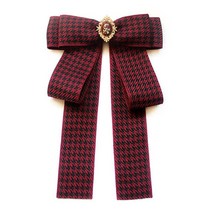 남성 와이셔츠핀 니들핀 여성 Houndstooth 나비 넥어 대학 스타일 셔츠 복장 유니폼 칼라 꽃 보석 선물 패션 클래식 격자 무늬 Bowtie