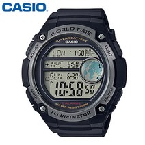 카시오 시계 AE-3000W-1A 우레탄밴드 남성용 월드타임 군인시계 CASIO 정품
