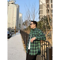 [착한플리츠] 꾸안꾸 체크 셔츠 남방