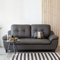 베스트리빙 심플 모던한 마크 3인용 4인용 인조가죽 아쿠아텍스 패브릭 소재 소파 쇼파(플라스틱다리) 4color, 01.그레이/3인가죽소파