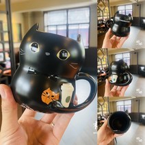 스타벅스 대만 할로윈 MD 검정 고양이 호박 머그컵 텀블러 유리컵 보온 주머니 카페 굿즈 홈카페, 카키