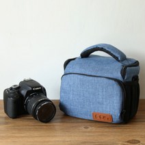감성스터프 EOS 캐논 DSLR 카메라 쿠션 파티션 가방 크로스백, 대, 데님블루