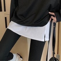 레깅스위 레이어드 힙커저 멋내기용 티셔츠 스커트 미니스커트