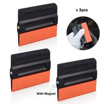 자동차 유막제거제 스크래치 없음 스웨이드 패브릭 에지 탄소 섬유 비닐 랩 창 유리코팅제, 스크레이퍼 2