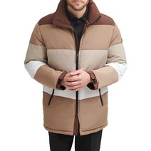 DKNY 남성용 퀼트 워킹 패션 패딩 브라운 콤보 X-Large