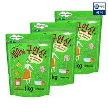 [애경] 엄마의선택 구연산 1kg x 3개, 상품명:구연산 1kg x 3개