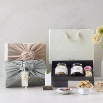 도라지미 도라지 2종 선물세트 도라지청 +도라지정과 + 쇼핑백, [2종]홍도생청+콩고물도라지정과 보자기포장