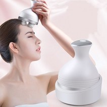 keka 머리 마사지기 두피 안마기 헤드 케어 건습양용 4가지 모드 저소음 다부위 사용 가정용 미니 USB식, 화이트