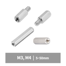 지지대볼트 너트 황동 M3 M4 육각 스페이서 연결 관통 모니터암 브라켓연장 PCB기판 서포트, 2.지지대 너트(황동), M3(3mm), 20mm