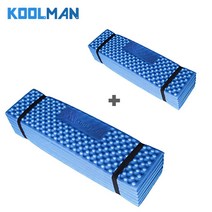 KOOLMAN(쿨맨) 백패킹 발포매트 1인용 2개, 발포매트 - 블루 2개 + 수납파우치 2개