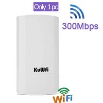2 개/몫 300Mbps 무선 라우터 야외 1KM P2P 무선 브리지/와이파이 증폭기 지원 WDS 기능 LED 디스플레이로 설정 없음, CHINA_White-1pc