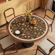 원형 테이블매트 럭셔리 대형 식탁매트 가죽 방수 깔개 라운드 식탁보, 지름 140cm  라운드 테이블 매트, A타입