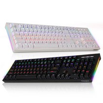 콕스 [정품] COX CK01 교체축 사이드 RGB 게이밍 기계식 키보드 화이트 유선키보드, 적축