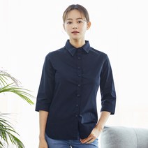 유니스토어 여성 7부 면혼방 블라우스 / 3olor