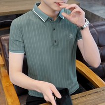 TIL 남자 줄무늬셔츠 남성반팔골프티셔츠