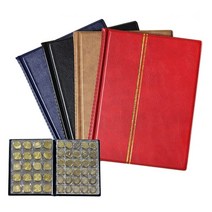 동전수집책 250 그리드 동전 앨범 돈 주최자 동전 수집 책 사진 앨범 동전 홀더 수집가 홈 장식 선물 용품, 검은색