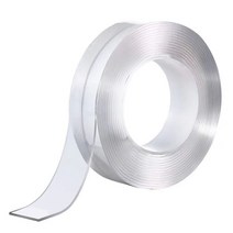 한타오 자국없 다용도 초강력 투명 실리콘 양면 테이프, 폭 5cm*10m 길이* 2개