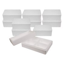 자체브랜드 스티로폼박스 백색 정육4칸 C4 10개, 1개