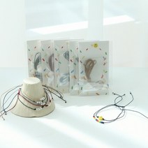 [갓샵]꽃비즈 실팔찌 소원 매듭 팔찌 만들기 세트 DIY 키트 시즌2 [실 우정 스마일 커플 끈 재료]