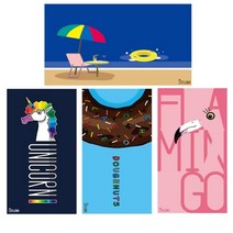 극세사 특대형 비치 타올 수건 180x100 대형타월 큰수건 돌수건, 유니콘, 1개