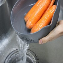 피제이 쌀세척볼 쌀씻는 통 바가지 그릇 도구, 아이보리