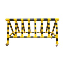 스틸바리케이드 18번 : H1100-L3000-100-50분체도장 스텐바리케이드 삼각볼라드 우레탄 전선보호대 전선보호 과속방지턱 코너보호대 접착식