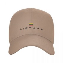 Lithuania-플래그 모자 야구 야생 공 재미있는 골프 여성 및 남성용, [08] Natural