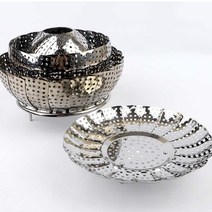 접이식 스텐 찜기 소/중/대/특대 찜솥 삼발이 받침대 채반 만두 감자 고구마, 사이즈, 특대