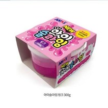 아모스 아이슬라임 300g 3색(투명 하늘 분홍), 분홍