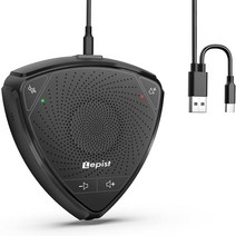 USB 스피커폰 홈 오피스 전화 회의용 마이크가 있는 컴퓨터 스피커 360° 노트북 마이크 무지향성