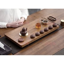 YITIAO 중국 전통 보이차 다기 세트용 차판 소 중 대 사이즈 다건 포함, 차판(소)