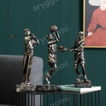 골프 농구 축구 테니스 피규어 운동 상품 기념패 장식 사무실 거실 TV 캐비닛 홈
