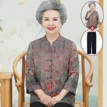 자켓 80대 큰옷 빅사이즈 블라우스 레이어드 중년여성 70대 할머니옷 50대 카라티 오버핏