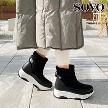 심플베이직 패브릭 퍼 부츠 5cm